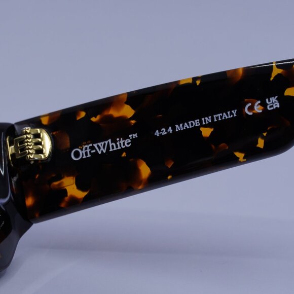 Off-White OERI147 BELLEVILLE 6045 Sunglasses Havana Cat Eye Frame, Blue Lenses - Picture 7 of 10